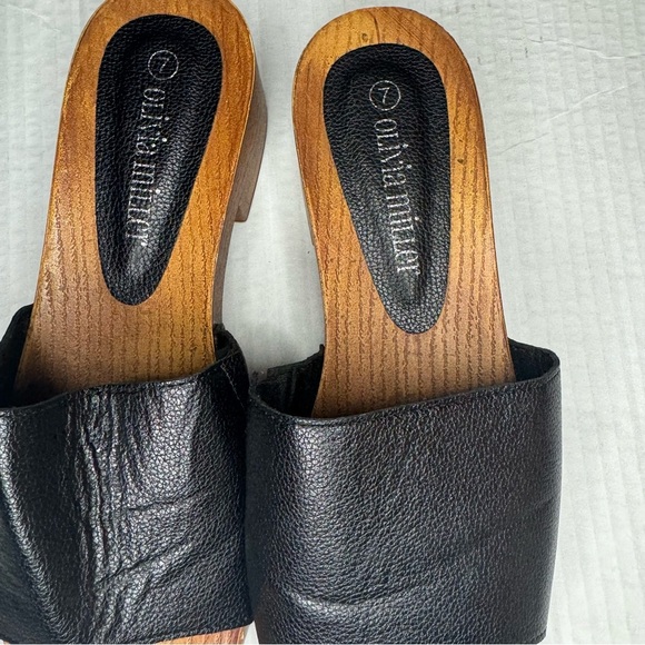 Olivia Miller, black clog sandal size 7 - Picture 2 of 4